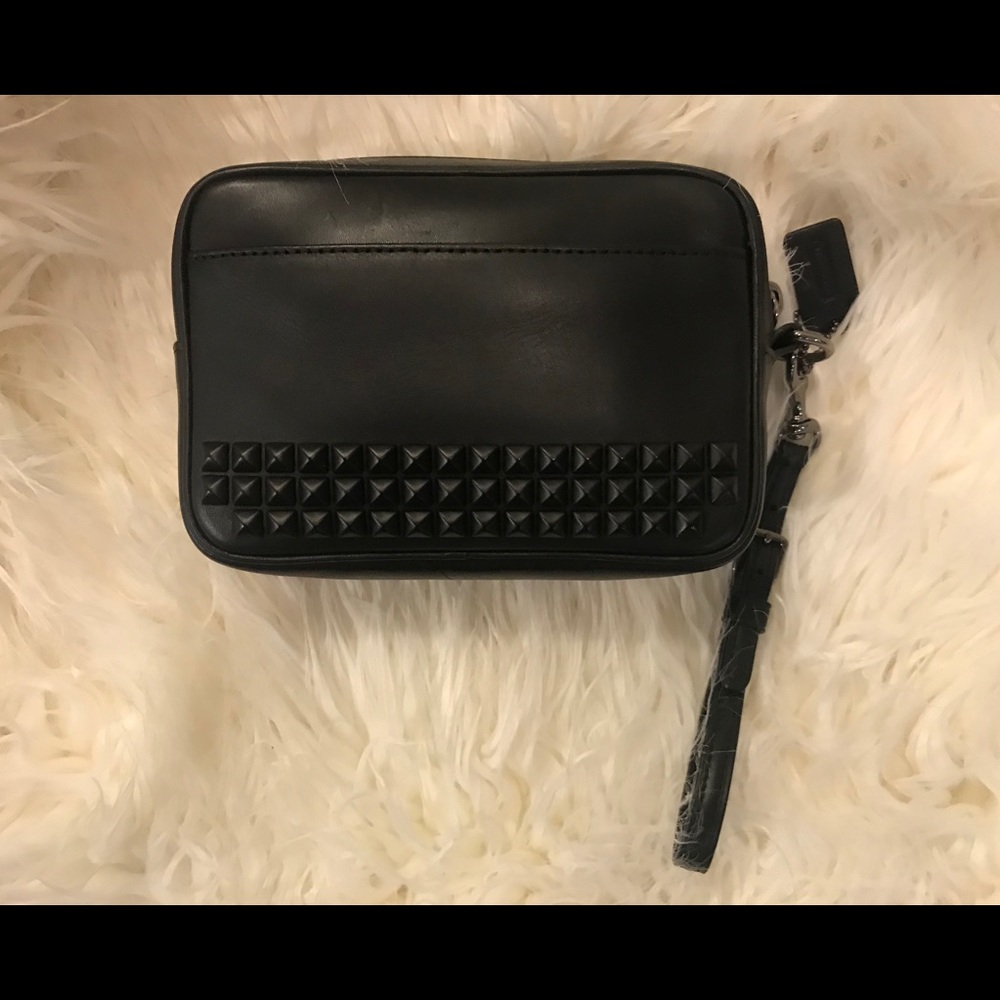 Coach New York Studded Leather Flight Wristlet